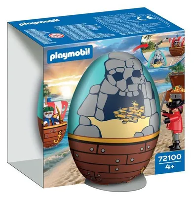 Zdjęcie produktu dla PLAYMOBIL, zestaw "Wyspa Piratów 2w1", Piraci, 34 elementy, idealny prezent na Wielkanoc, dla dzieci od 4 roku życia