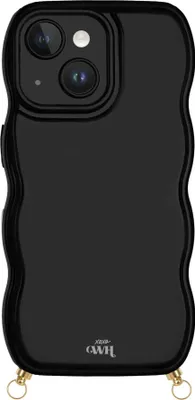 Produktbild von Glossy Wavy Cord Hülle Black  - Kompatibel mit iPhone 13
