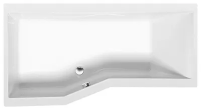 Produktbild von VERSYS L asymmetrische Badewanne 160x84x70x47cm, links, weiß