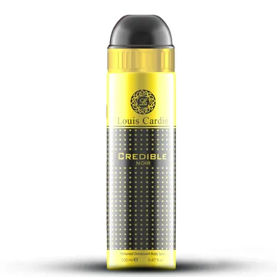 Image de Louis Cardin Credible Noir - Déodorant parfumé en spray pour le corps, 200 ml