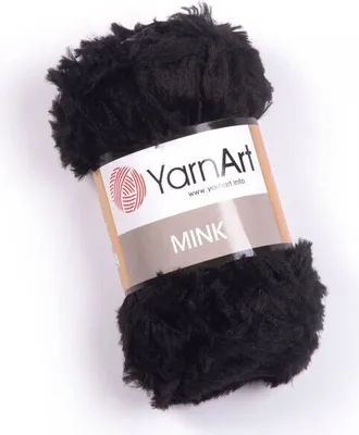 Produktbild von YarnArt Mink, Effektgarn, Flauschgarn, leami, leamigurumi 346 schwarz