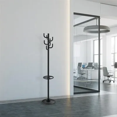 Zdjęcie produktu dla MAUL 9402090, Wolnostojące, Stal, 8 hak., Czarny, Czarny, 365 mm