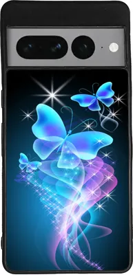 Produktbild von TPU Silikon Hülle für Google Pixel 7 Handy Cover Case Schutzhülle Handyhülle Bumper MOTIV 286 Schmetterling Sterne