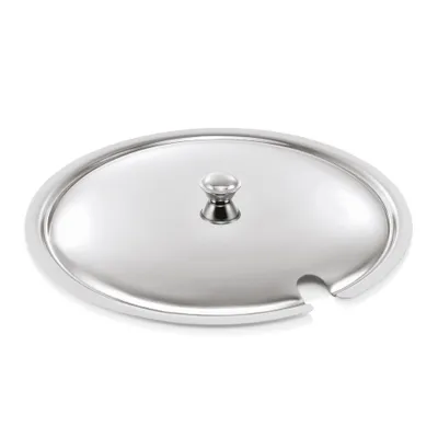 Produktbild von Deckel für Suppenterrine mit Löffelaussparung, 25 cm, Chromnickelstahl silber