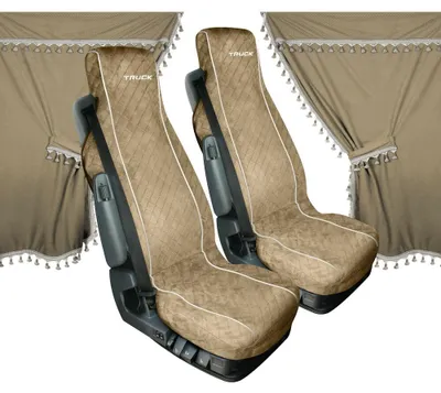Produktbild von Vorhänge Lampa Set aus Mikrofaser für Lastwagen - Beige