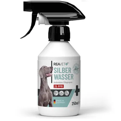 Produktbild von REAVET Silberspray für Hunde 250ml – Wundspray für Tiere, Silberspray Hund, Katze, Pferd, Sprühpflaster, Spray Wundversorgung & Desinfektion