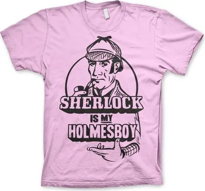 Obrázek produktu pro Tričko Sherlock Is My Holmesboy - velké - růžové