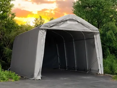 Produktbild von Mobile Garage PVC 720HD - 3,3 x9,6m - Grau
