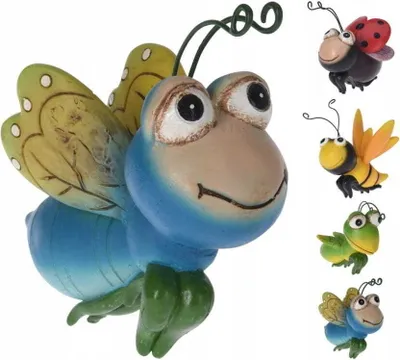 Produktbild von Ornamentaler Blumentopfhalter Insektenfigur 11x6x9 cm