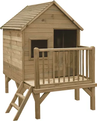 Produktbild von SOULET Spielhaus Winny Gartenhütte Holzhaus Kinderspielhaus Outdoor für 3Kinder