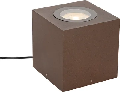 Produktbild von QAZQA - Industrie I Vintage I Industrie I Vintage Ir Gartenstrahler rostbraun quadratisch IP65 AR111 - Lennard I Außenbeleuchtung - Aluminium Quadratisch - LED geeignet GU10