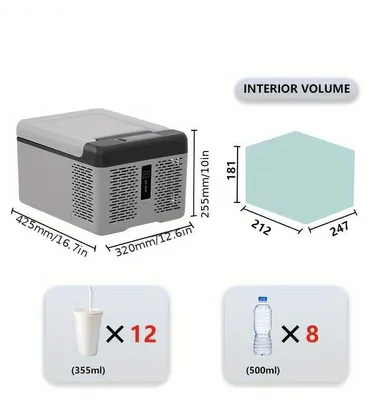 Image de Glacière portable de 20 litres avec compresseur et connecteur 12V/24V