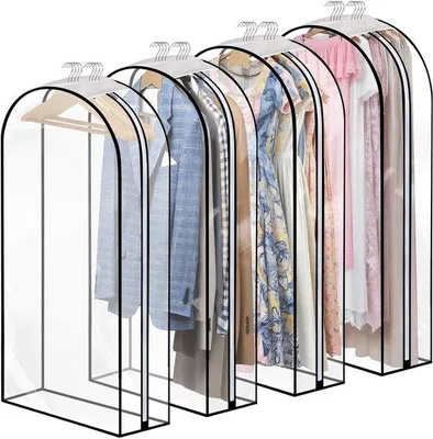 Obrázek produktu pro Ochranný obal na oblečení – sada 4 ks – voděodolný – PEVA – 152 x 60 x 25,5 cm