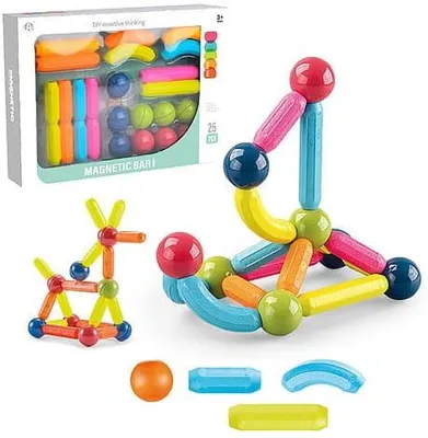 Zdjęcie produktu dla Klocki Magnetyczne Konstrukcyjne Edukacyjne Zestaw