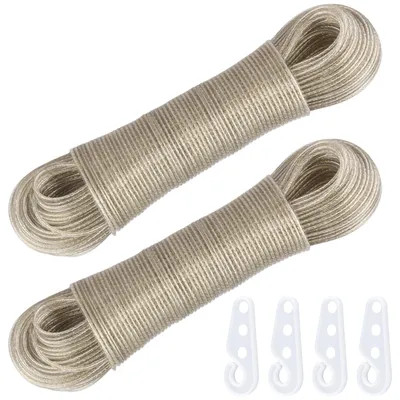 Wäscheleine 2x50 m, 3 mm, mit Stahlkern, wetterfest, extra stark