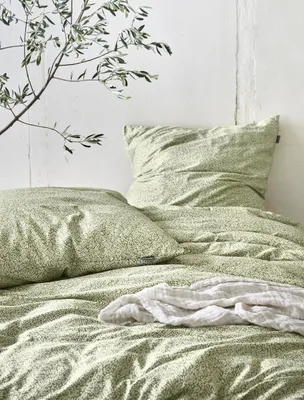 Produktbild von Irisette Seersucker Bettwäsche-Garnitur Easy 8516  Farbe grün Größe  155x220+80x80cm
