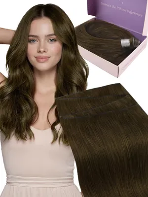Obrázek produktu pro Prodlužovací vlasy z přírodních vlasů, délka 50 cm, barva 4