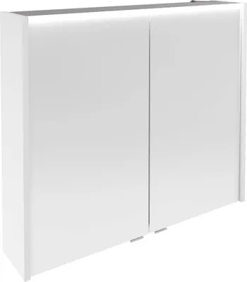 Produktbild von Verona LED-Spiegelschrank  Hängend, Vormontiert,  Germany  Badspiegel in Weiß-Hochglanz  80 x 68,3 x 16,5 cm  Elegant und Praktisch