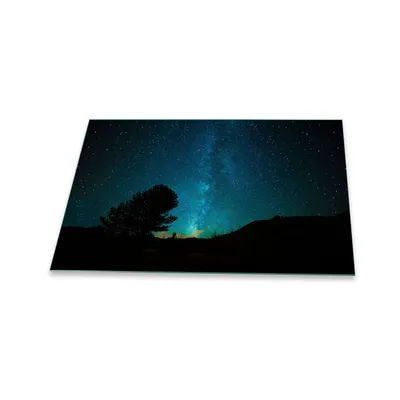Produktbild von Herdabdeckplatte Glaskeramik 80x52 Landschaft Schwarz Abdeckung Glas Spritzschutz Deko