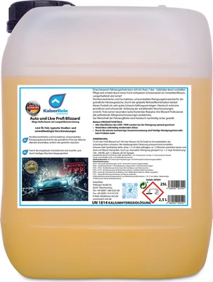Produktbild von KaiserRein Premium Auto Waschmittel Autoschampoo Active 2,5 L Kanister Auto und Lkw Profi Blizzard Mega Haftschaum mit Langzeitkonservierung