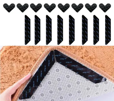 Produktbild von 16x Anti Rutsch Teppich Ecken Matte Antirutschmatte Teppich Stopper Unterlage