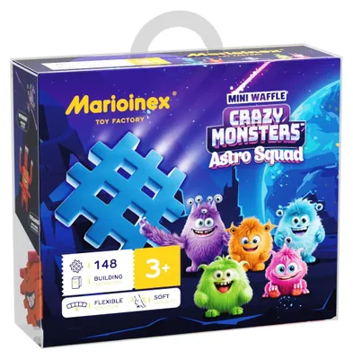 Produktbild von MARIOINEX Mini Crazy Monster Waffelblöcke 148 Teile 07009