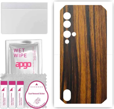 Produktbild von apgo Rückseite Schutzfolie, Skin, kompatibel mit Blackview BV9900, Hinten Displayschutzfolie aus Vinylfolie, kratzfest, einfache Montage - Tigerwood