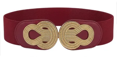 Produktbild von BlackButterfly Taillengürtel Damen Knotenschnalle Gold, Rot, L