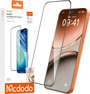 Zdjęcie produktu dla Mcdodo Szkło Hartowane Autofit Mocna Szybka Do Etui Do Apple Iphone 17 Air