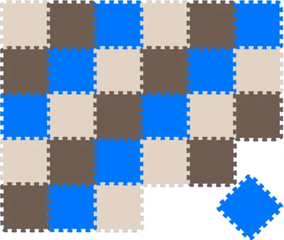 Produktbild von 27 Teile Baby Kinder Puzzlematte ab Null - 30x30 Puzzle Spielmatte Krabbelmatte
