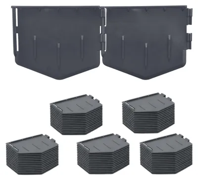 Zdjęcie produktu dla Relaxdays – obrzeże trawnikowe, zestaw 70 sztuk, wys. x szer.: 13 x 16 cm, 10,7 m, tworzywo sztuczne, elastyczne obrzeże do rabat, do rabat i trawników, kolor czarny