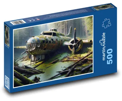 Obrázek produktu pro Puzzle 500 Ztroskotalé letadlo v močálu - martinpuzzle