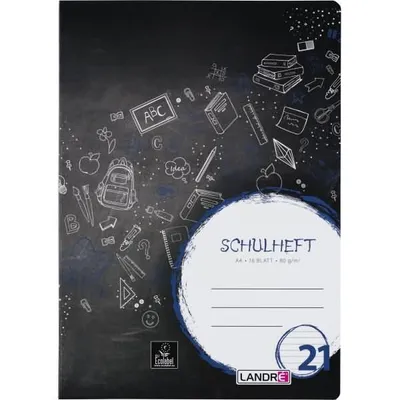 Image de LANDRE Schulheft A4 16 Blatt 80 g/qm Lineatur 21 (liniert) 1