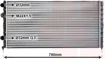 Produktbild von VAN WEZEL 58002122 Kühler Wasserkühler Motorkühler für VW PASSAT Variant (3A5, 35I) PASSAT (3A2, 35I)