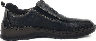 Imagen del producto de Zapatos de hombre Rieker, tipo zapatillas, color negro, para uso casual