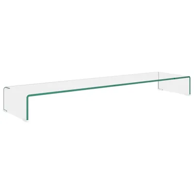 Zdjęcie produktu dla Podstawka pod monitor / telewizor szklana 120x30x13 cm