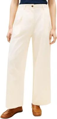 Obrázok produktu pre Tommy Hilfiger, dámske nohavice z bavlnenej tkaniny, široké nohavice, farba: béžová (Calico), veľkosť: 34W/34L