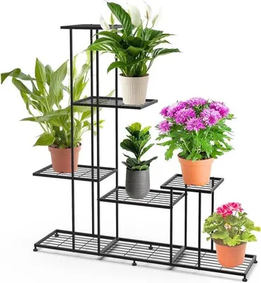 Image de Support pour plantes à 4 niveaux, pour l'intérieur et l'extérieur