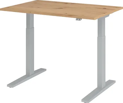 Obrázok produktu pre Stôl na sedenie/stojan XMKA12 1200 x 800 x 700-1200 mm dub/striebro