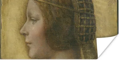 Produktbild von MuchoWow® Poster La Bella Principessa - Leonardo da Vinci 150x75 cm - ohne Rahmen