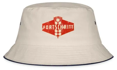 Produktbild von Spreadshirt DDR Fortschritt Traktor Landmaschine Fischerhut, L/XL (Caps), Natur/Navy