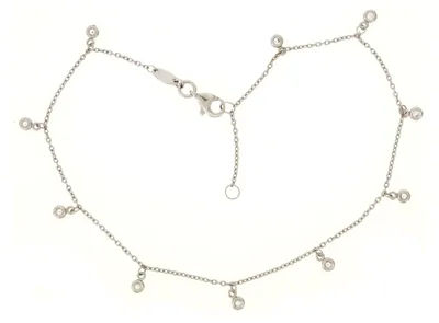 Produktbild von Miamar 45.1045 Damen Fußkettchen Silber Weiß 25 cm