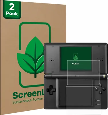 Produktbild von 2x ScreenLeaf Schutzfolie für Nintendo DS LITE nachhaltiger Displayschutz Display Schutz Folie Klar Transparent