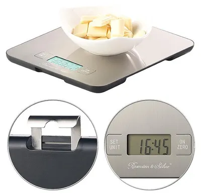 Image de Balance de cuisine numérique en acier inoxydable avec minuterie