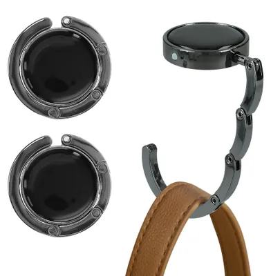 Produktbild von kwmobile Taschenhalter für Tisch - 2x Handtaschenhalter für Tisch - Taschenhaken faltbar - Taschen Aufhänger - Taschen Halter Haken - Tischhaken Set
