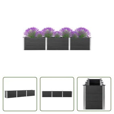 Immagine prodotto di The Living Store Letto da giardino rialzato 300x50x54 cm WPC Grigio