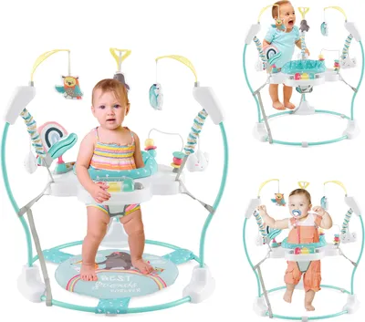 Produktbild von GOPLUS 3 in 1 Baby Jumperoo, Spring- und Spielcenter, höhenverstellbarer Spielsitz mit 360° drehbare Sitz, für Kinder ab 6 Monaten bis 12 kg, Sky+Tier