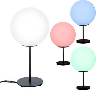 Produktbild von RGB LED Tischleuchte, Metall Glas, H 41,5 cm