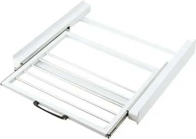 Immagine prodotto di Base per lavatrice/frigorifero - Base telescopica - Universale - Regolabile - Indipendente - Un unico livello - Acciaio/alluminio/PVC