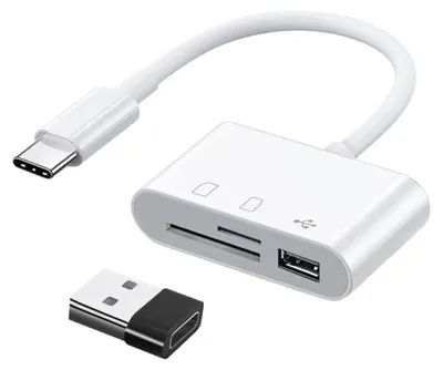 Obrázok produktu pre 3-v-1 USB-C čítačka kariet SD pre prenos dát
